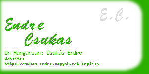 endre csukas business card